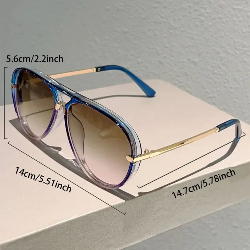 Retro Aviator Sunglasses - 2026 New Fashion Multi-Color Gradient Shades, Street Style Casual Outdoor Sunglasses for Women with Summer Vibes, Street Style Sunglasses, Casual Sunglasses,summerwins