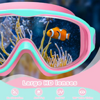 2 Pack Kids Swim Goggles for 3-15 UV Protection Anti-Fog Pool Water, Swimming Goggles with Earplugs Nose Clip For Boys Girls Youth Toddler summerwins