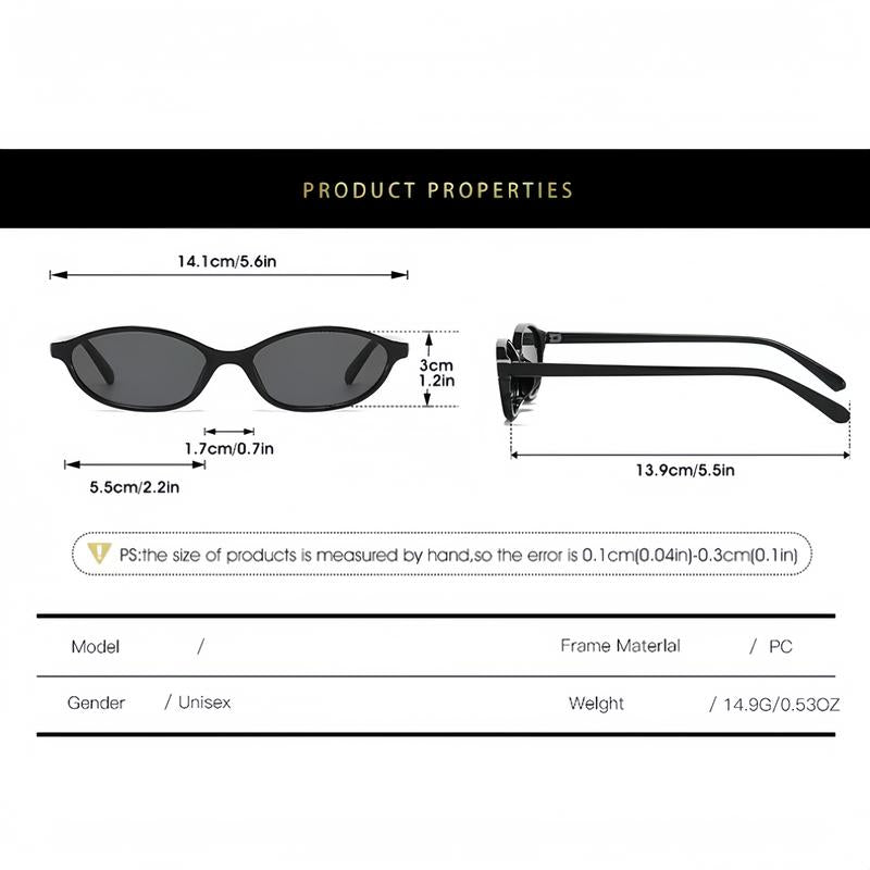 〖Summer Vibes〗3 PCS Retro Oval Sunglasses for Women Chic Cat Eye 90s Sunnies Lightweight Narrow Shades Trendy UV Protection Sunglasses Vintage Rich Girl Sunglasses Women Sunglasseswomen summerwins