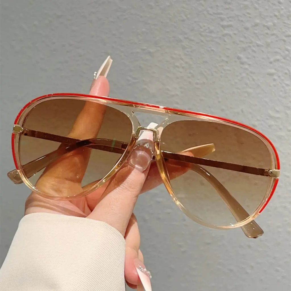 Retro Aviator Sunglasses - 2026 New Fashion Multi-Color Gradient Shades, Street Style Casual Outdoor Sunglasses for Women with Summer Vibes, Street Style Sunglasses, Casual Sunglasses,summerwins