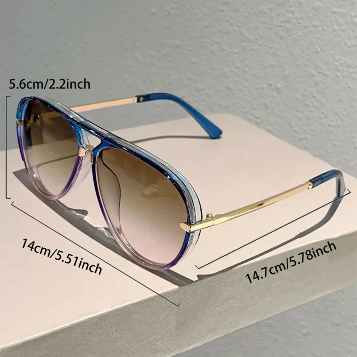 Retro Aviator Sunglasses - 2026 New Fashion Multi-Color Gradient Shades, Street Style Casual Outdoor Sunglasses for Women with Summer Vibes, Street Style Sunglasses, Casual Sunglasses,summerwins