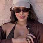 〖Summer Vibes〗3 PCS Retro Oval Sunglasses for Women Chic Cat Eye 90s Sunnies Lightweight Narrow Shades Trendy UV Protection Sunglasses Vintage Rich Girl Sunglasses Women Sunglasseswomen summerwins