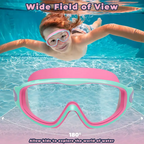 2 Pack Kids Swim Goggles for 3-15 UV Protection Anti-Fog Pool Water, Swimming Goggles with Earplugs Nose Clip For Boys Girls Youth Toddler summerwins